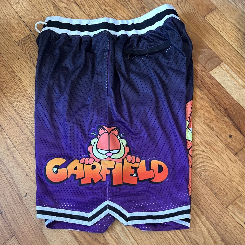 Headgear Classics PHX GARFIELD Cat Shorts XL Mesh Lined‎ Pockets Athletic Hoops